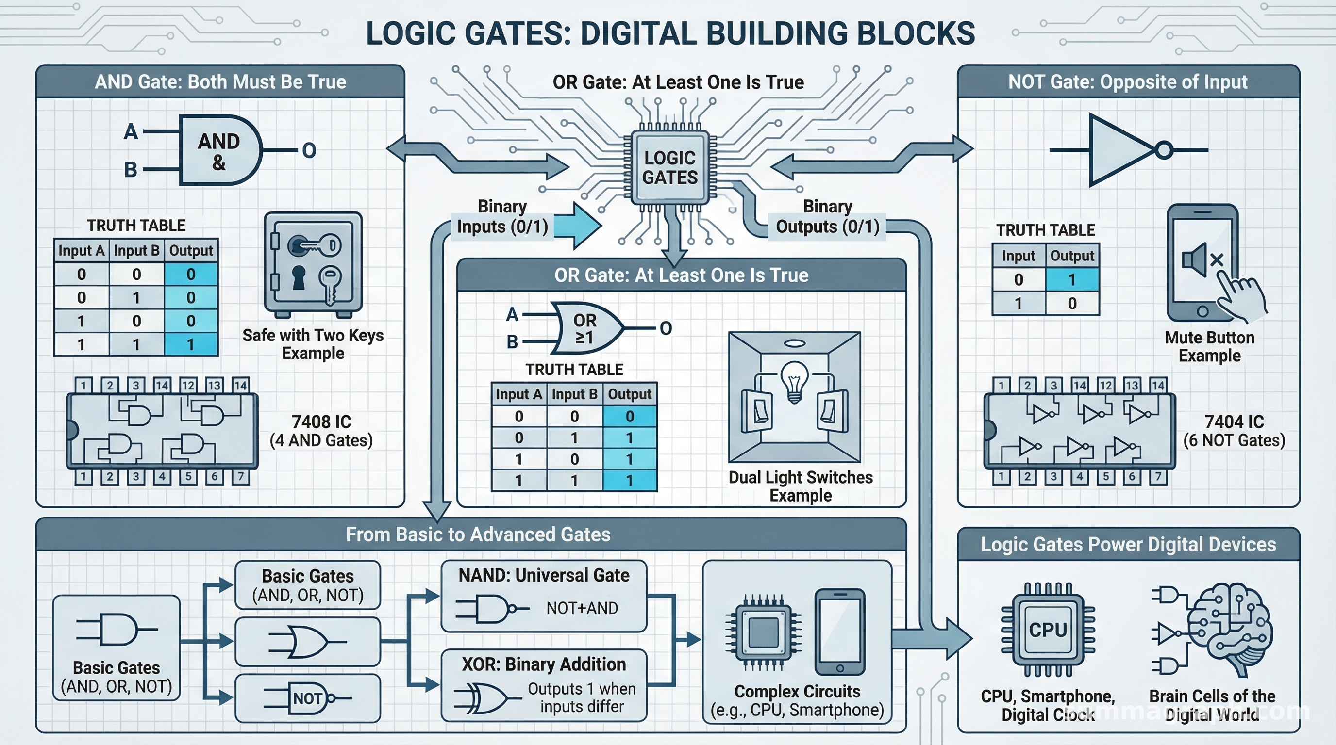 Logic Gates: The Building Blocks of Digital Electronics - Infographic ...
