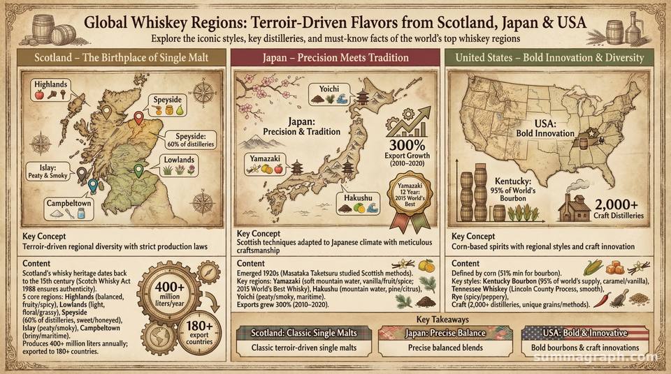 Terroir Example Global Whiskey Regions: Scotland, Japan & USA – Terroir, Styles & Key ...