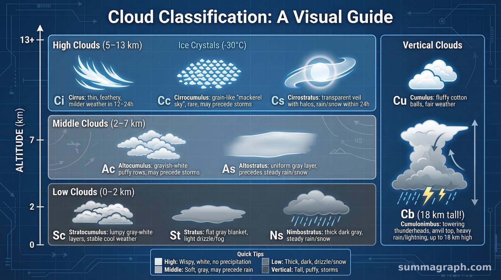 Cloud Classification: A Visual Guide to the Sky’s Canvas - Infographic ...