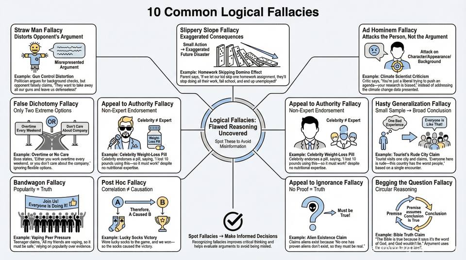 10 Common Logical Fallacies: A Guide to Spotting Flawed Reasoning ...